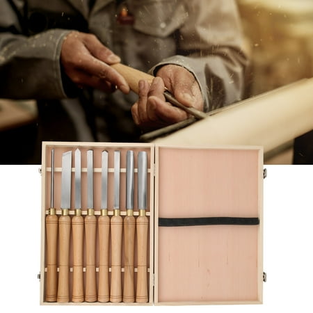 Zerodis 8pcs HSS Wood Turning Lathe Tool Chisel Set Woodworking Cutting with Wooden Box Woodworking Cutting Wood Turning Tools
Zerodis 8pcs HSS Wood Turning Lathe Tool Chisel Set Woodworking Cutting with Wooden Box Woodworking Cutting Wood Turning Tools