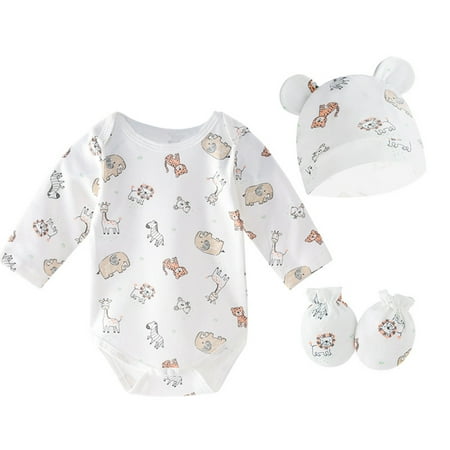 Newborn Baby Boy Girl Romper Sets Bodysuit Jumpsuit+Hat+Gloves 3PCS Coming Home Outfits Clothes Set
Newborn Baby Boy Girl Romper Sets Bodysuit Jumpsuit+Hat+Gloves 3PCS Coming Home Outfits Clothes Set