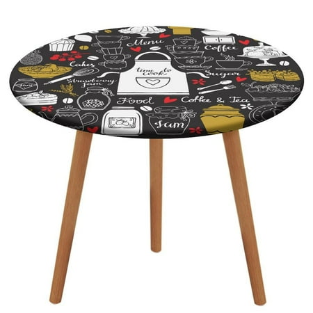 Bybiment Round Fitted Tablecloth with Elastic Edge Kitchen Utensil Food Pattern Decorative Tablecloth Table Cover 43 Inch
Bybiment Round Fitted Tablecloth with Elastic Edge Kitchen Utensil Food Pattern Decorative Tablecloth Table Cover 43 Inch