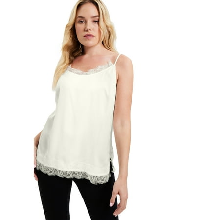 June + Vie Women s Plus Size Lace-Trim Cami
