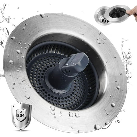 Upgraded Stainless Steel Kitchen Sink Drain Stopper Strainer 3-in-1 Pop Up Sink Stopper-1 pack
Upgraded Stainless Steel Kitchen Sink Drain Stopper Strainer 3-in-1 Pop Up Sink Stopper-1 pack