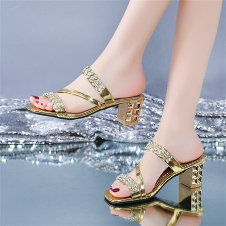 Women Sandals Clearance 2023! KBODIU Women s Heeled Sandals Backless Mules Slip On Block Heels New Fashion Outwear Sandals With Thick Heels And Square Head Slippers Non-Slip
Women Sandals Clearance 2023! KBODIU Women s Heeled Sandals Backless Mules Slip On Block Heels New Fashion Outwear Sandals With Thick Heels And Square Head Slippers Non-Slip