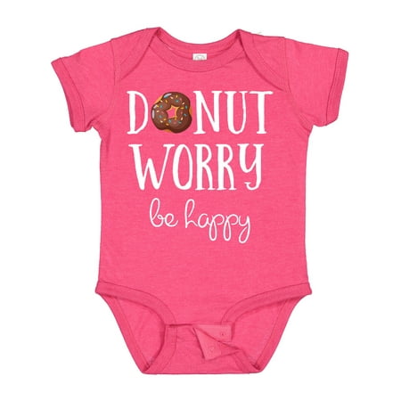 Inktastic Donut Worry Be Happy Gift Baby Boy or Baby Girl Bodysuit