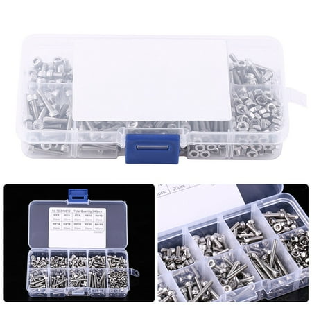 CHICIRIS Fastener 340pcs M3 Stainless Steel SS304 Hex Socket Cap Head Screws and Nuts Assortment
CHICIRIS Fastener 340pcs M3 Stainless Steel SS304 Hex Socket Cap Head Screws and Nuts Assortment