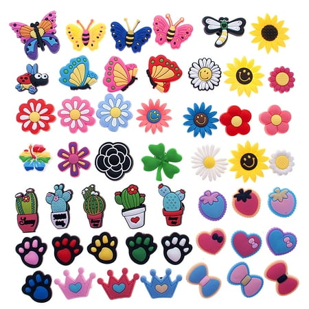 TOPTIE 48 PCS Flowers Insects Shoe Charms PVC Charms for Shoes Decoration Wristbands Bracelets
TOPTIE 48 PCS Flowers Insects Shoe Charms PVC Charms for Shoes Decoration Wristbands Bracelets