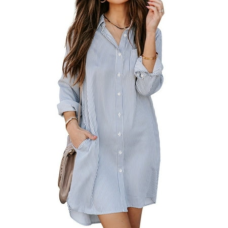 Sexy Dance Loose Long Sleeve Swimsuit Cover Ups for Women Button Down Sleep Shirt Dress Beach Cover Up
Sexy Dance Loose Long Sleeve Swimsuit Cover Ups for Women Button Down Sleep Shirt Dress Beach Cover Up