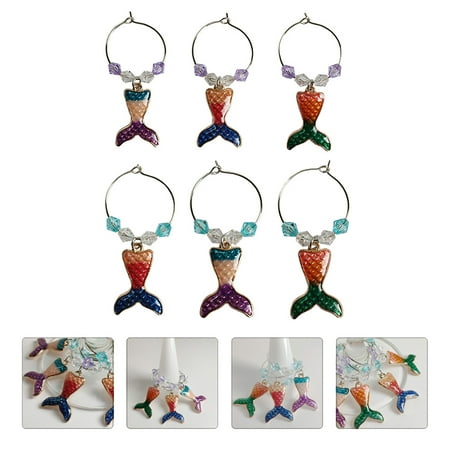 Wine Glass Ring 6pcs Ocean Style Metal Wine Glass Rings Mermaid Wine Glass Decorations
Wine Glass Ring 6pcs Ocean Style Metal Wine Glass Rings Mermaid Wine Glass Decorations