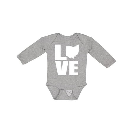 Inktastic Ohio Love Gift Baby Boy or Baby Girl Long Sleeve Bodysuit