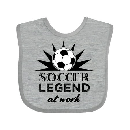 Inktastic Soccer Legend at Work Gift Baby Boy or Baby Girl Bib