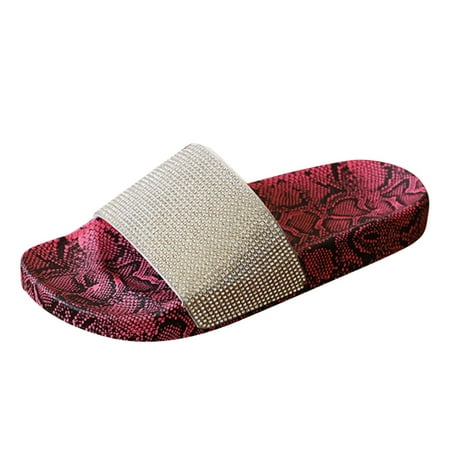 Cathalem Snakeskin Rhinestone Flat Bottom Straight Line Women Slippers Antiskid Casual Casual Casual Wear Sandals Red 40
Cathalem Snakeskin Rhinestone Flat Bottom Straight Line Women Slippers Antiskid Casual Casual Casual Wear Sandals Red 40