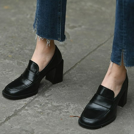Aayomet Flat Women Shoes Casual Women Casual Shoes Fashion Simple Solid Color Foreign Trade Large Comfortable Square Heel Shoes Black 9
Aayomet Flat Women Shoes Casual Women Casual Shoes Fashion Simple Solid Color Foreign Trade Large Comfortable Square Heel Shoes Black 9