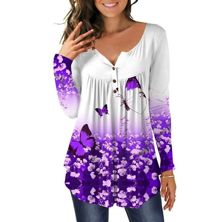 Wyongtao Cozy Women s Casual Long Sleeve Open Button Round Neck Loose Fit Pleated Tunic Shirt Blouse Tops
Wyongtao Cozy Women s Casual Long Sleeve Open Button Round Neck Loose Fit Pleated Tunic Shirt Blouse Tops
