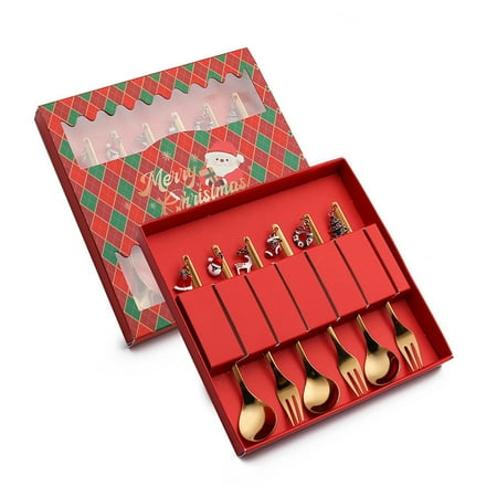 QIIBURR Spoons and Forks Set Stainless Steel Christmas Spoon Christmas Dessert Spoon Fork Stainless Steel Tableware Set Cute Doll with Hand Gift Christmas Gift Sets for Family
QIIBURR Spoons and Forks Set Stainless Steel Christmas Spoon Christmas Dessert Spoon Fork Stainless Steel Tableware Set Cute Doll with Hand Gift Christmas Gift Sets for Family