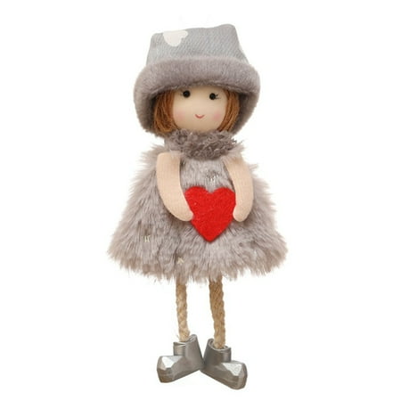 XFLWAM Lace Gauze Dress Princess Girl Pendant Cute Plush Angel Doll Home Decoration