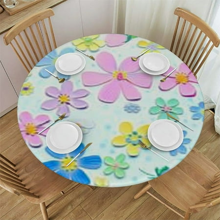 Xllo0ord Light Floral Elastic Fitted Edge Table Cloth Elastic Fitted Nonslip Waterproof Ideal for Picnic Patio Fits Tables 46-50
Xllo0ord Light Floral Elastic Fitted Edge Table Cloth Elastic Fitted Nonslip Waterproof Ideal for Picnic Patio Fits Tables 46-50
