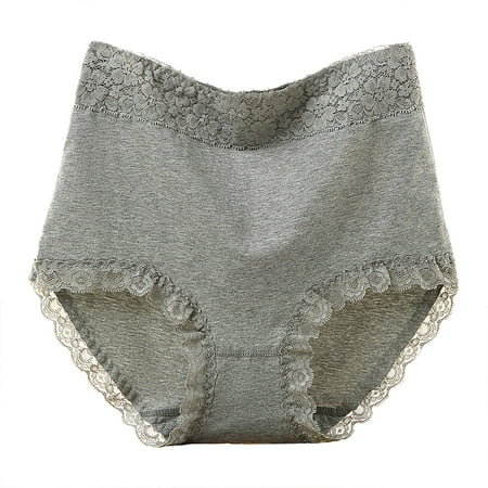 High Waist Ladies Shapewear Ladies Belly Lifting Panties Solid Lace Trim