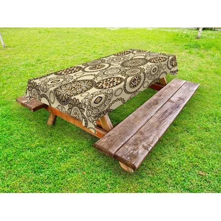 Primitive Outdoor Tablecloth African Safari Patterns with Cheetah Skin Print Animal Theme in Neutral Colors Decorative Washable Fabric Picnic Tablecloth 58 X 104 Inches Brown Beige by Ambesonne
Primitive Outdoor Tablecloth African Safari Patterns with Cheetah Skin Print Animal Theme in Neutral Colors Decorative Washable Fabric Picnic Tablecloth 58 X 104 Inches Brown Beige by Ambesonne
