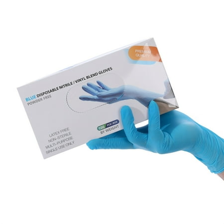 Disposable Blue 100pcs/pack Latex Nitrile Gloves
