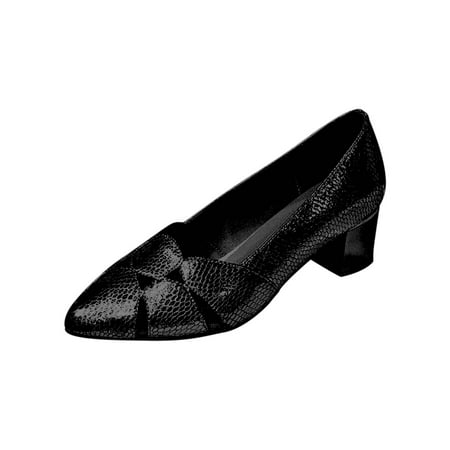 Lovskoo 2024 Women Leather Ankle Shoes Chunky Block Heels Pointed Toe Retro Temperament Thick Middle Heel Fashion Dress Slip On Office Work Pumps Black
Lovskoo 2024 Women Leather Ankle Shoes Chunky Block Heels Pointed Toe Retro Temperament Thick Middle Heel Fashion Dress Slip On Office Work Pumps Black