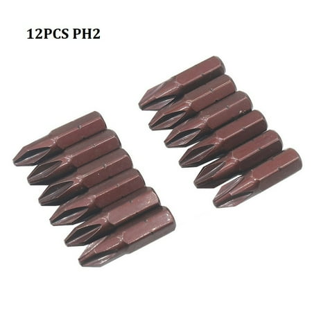 Fule 12Pcs Cross Screwdriver Bits 6.35mm Shank 25mm Screwdrivers Drill Bits PH0 PH1
Fule 12Pcs Cross Screwdriver Bits 6.35mm Shank 25mm Screwdrivers Drill Bits PH0 PH1