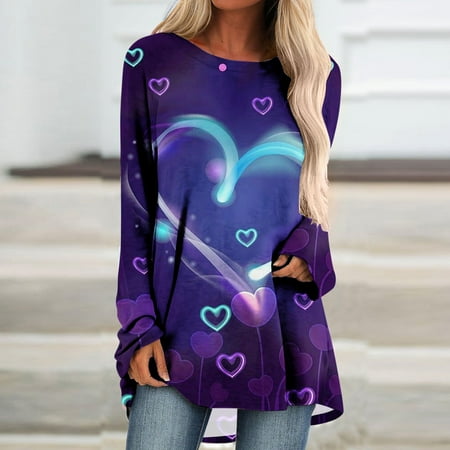 Hvyesh Womens Heart Graphic Print Sweatshirts Long Sleeve Crew Neck Spring Fall Pullover Valentines Day Shirts Lightweight Holiday Jumper Tops Blue shirts for women M
Hvyesh Womens Heart Graphic Print Sweatshirts Long Sleeve Crew Neck Spring Fall Pullover Valentines Day Shirts Lightweight Holiday Jumper Tops Blue shirts for women M