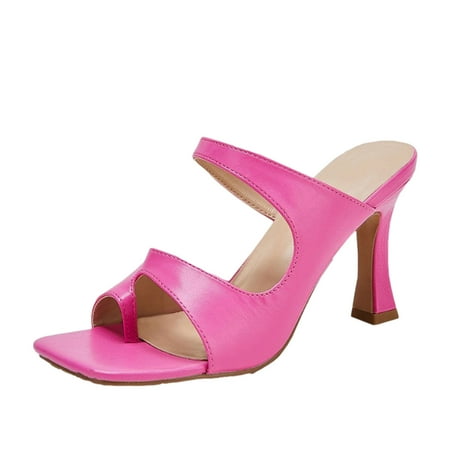 Womens Slippers Summer Women S Sandals with Thin Medium Heels Women S Clip Toe High Heels Square Head Shoes
Womens Slippers Summer Women S Sandals with Thin Medium Heels Women S Clip Toe High Heels Square Head Shoes