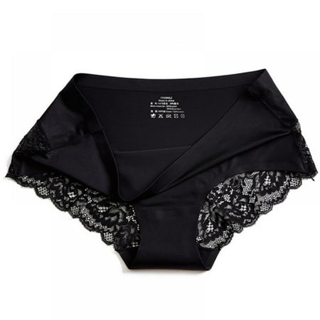 Women Briefs Female Mid Waist Briefs Lady No Trace Underpants Ice Silk Briefs Lace Brim Panties
Women Briefs Female Mid Waist Briefs Lady No Trace Underpants Ice Silk Briefs Lace Brim Panties