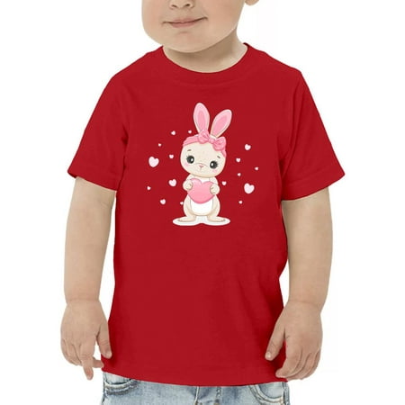 Cute Bunny W Ribbon N Heart T-Shirt Toddler -Image by Shutterstock 3 Toddler