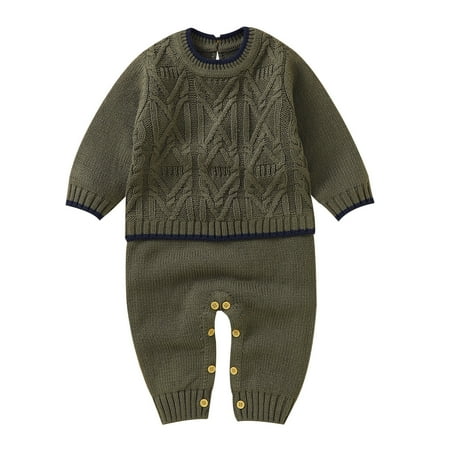 Ydojg Baby Toddler Bodysuits Cable Knit Splice Romper Cotton Long Sleeve Boy Girl Sweater Clothes Jumpsuit
Ydojg Baby Toddler Bodysuits Cable Knit Splice Romper Cotton Long Sleeve Boy Girl Sweater Clothes Jumpsuit