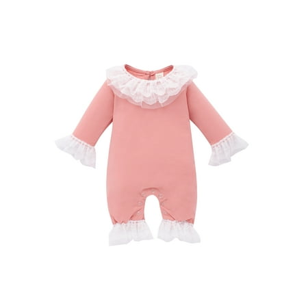 Binpure Baby Girls Sweet Style Jumpsuit Infant Spring Autumn Solid Color Lace Splicing Long Sleeve Round Collar Romper
Binpure Baby Girls Sweet Style Jumpsuit Infant Spring Autumn Solid Color Lace Splicing Long Sleeve Round Collar Romper
