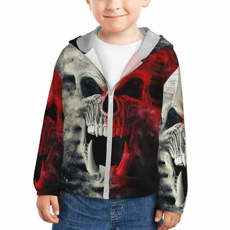 Gaeub Red And White Screaming Demon Skull Print Athletic Sun Protection Hoodie for Kids Long Sleeve Outdoor UV Shirt Running Fishing Top for Boys Girls-4 Years
Gaeub Red And White Screaming Demon Skull Print Athletic Sun Protection Hoodie for Kids Long Sleeve Outdoor UV Shirt Running Fishing Top for Boys Girls-4 Years