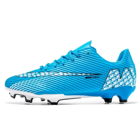 Kids Comfortable Athletic Soccer Cleats Natural Turf Outdoor Football Competition Light Weight with Soft touch Cleats Sneaker Shoes Bright Color for Big Kid Blue 36
Kids Comfortable Athletic Soccer Cleats Natural Turf Outdoor Football Competition Light Weight with Soft touch Cleats Sneaker Shoes Bright Color for Big Kid Blue 36