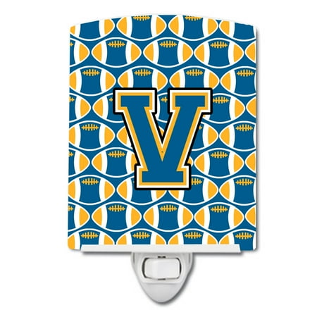 Caroline s Treasures CJ1077-VCNL Letter V Football Blue and Gold Ceramic Night Light 6x4x3 multicolor
Caroline s Treasures CJ1077-VCNL Letter V Football Blue and Gold Ceramic Night Light 6x4x3 multicolor