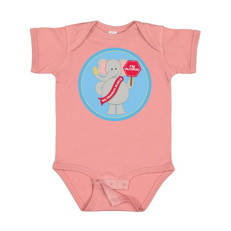 Inktastic Peanut Allergy Elephant Gift Baby Boy or Baby Girl Bodysuit
