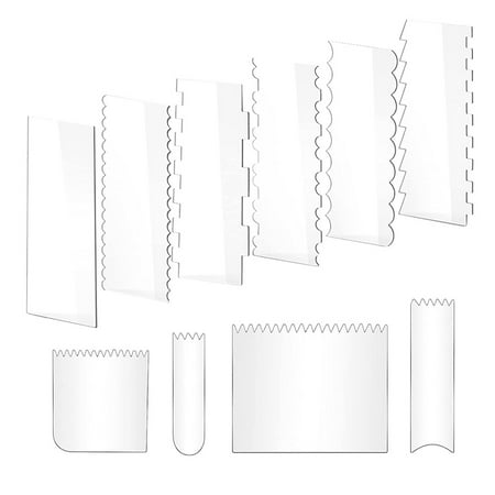 HOMEMAXS 10Pcs Acrylic Cream Cake Scrapers Simple Cake Making Scrapers Kitchen Supplies
HOMEMAXS 10Pcs Acrylic Cream Cake Scrapers Simple Cake Making Scrapers Kitchen Supplies