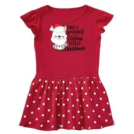 Inktastic Have Yourself a Llama Little Christmas Gift Baby Girl Dress