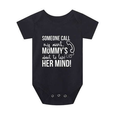 TUOBARR Toddler Baby Girls Boys Short Sleeve Letter Print T-Shirt Jumpsuit Romper Black (0-24Months)
TUOBARR Toddler Baby Girls Boys Short Sleeve Letter Print T-Shirt Jumpsuit Romper Black (0-24Months)