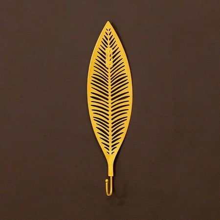 Dyfzdhu Decorative Leaf Iron Hook Oversized Modern Key Holder Wall Mounted Gold Single Hanger For Hallway Living Room 
Dyfzdhu Decorative Leaf Iron Hook Oversized Modern Key Holder Wall Mounted Gold Single Hanger For Hallway Living Room
