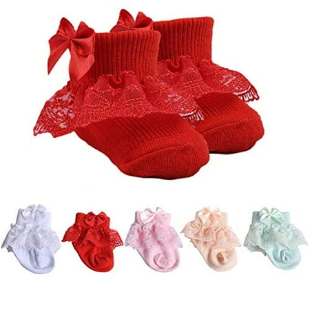5 Pairs Toddler Lace Socks Baby Ruffles Socks Comfortable Baby Girls Lace Socks Infant Newborn Lace Socks with a Bow on Top
5 Pairs Toddler Lace Socks Baby Ruffles Socks Comfortable Baby Girls Lace Socks Infant Newborn Lace Socks with a Bow on Top