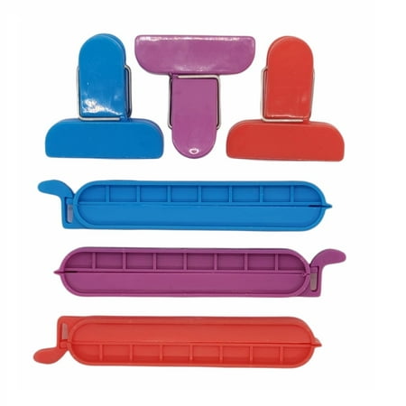 Handy Housewares 6 Piece Multi-Purpose Bag Clips Set Includes 3 Mini 1.5 Wide Chip Clips and 3 Bread / Snack 4 Wide Bag Sealing Clips
Handy Housewares 6 Piece Multi-Purpose Bag Clips Set Includes 3 Mini 1.5 Wide Chip Clips and 3 Bread / Snack 4 Wide Bag Sealing Clips
