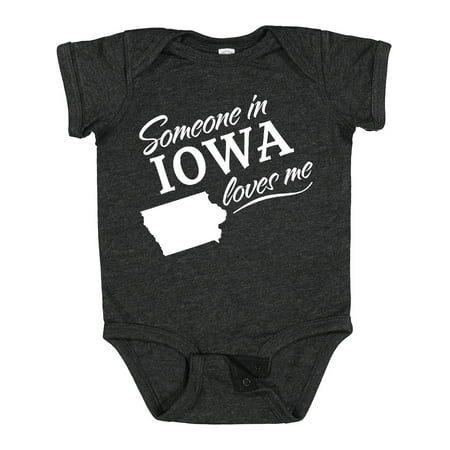 Inktastic Someone in Iowa Loves Me Gift Baby Boy or Baby Girl Bodysuit