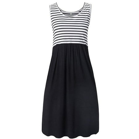 HANXIULIN Maternity Pregnant Dress Stripe Breastfeeding Maternity Tunic Summer Women Maternity Dress Sleeveless Crew Neck Dress Black XXL
HANXIULIN Maternity Pregnant Dress Stripe Breastfeeding Maternity Tunic Summer Women Maternity Dress Sleeveless Crew Neck Dress Black XXL