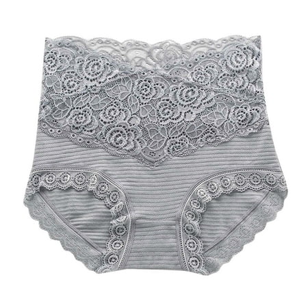 Underwear Women Plus Size High Waist Abdominal Ladies Cotton Crotch Raise Lace Briefs Hipster Panties for Women Gray XL
Underwear Women Plus Size High Waist Abdominal Ladies Cotton Crotch Raise Lace Briefs Hipster Panties for Women Gray XL