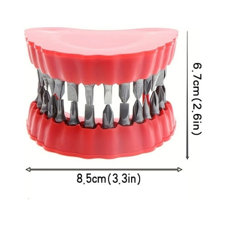 HAXMNOU Member Pricing! Tool Bags Denture Drill Bit Holder Teeth Model Design Screwdriver Bit Organizing Holder Fits 1/4 inch Hex Bit and Drive Bit Adapter (A)
HAXMNOU Member Pricing! Tool Bags Denture Drill Bit Holder Teeth Model Design Screwdriver Bit Organizing Holder Fits 1/4 inch Hex Bit and Drive Bit Adapter (A)