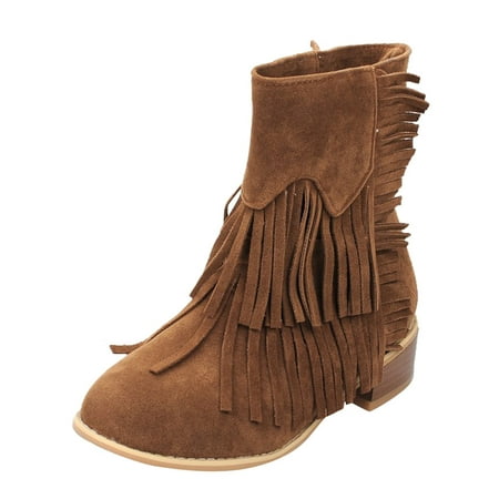 Ankle Boots for Women Solid Women s Boots Fashion Retro Tassel Boots Color Suede Slip-On Fashion Flat women s boots Flock Dress Sandals for Women Yellow
Ankle Boots for Women Solid Women s Boots Fashion Retro Tassel Boots Color Suede Slip-On Fashion Flat women s boots Flock Dress Sandals for Women Yellow