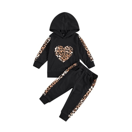 IZhansean Toddler Baby Girl Leopard Sweatsuit Heart Hoodie Sweatshirt Top and Pants 2 Piece Tracksuit Outfits Black 3-4 Years
IZhansean Toddler Baby Girl Leopard Sweatsuit Heart Hoodie Sweatshirt Top and Pants 2 Piece Tracksuit Outfits Black 3-4 Years