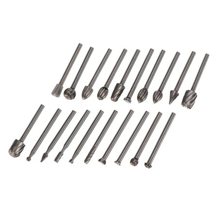 20 Pcs High Steel Rotary Burrs Set for Woodworking Polishing Carving Drilling Engraving (Silver)
20 Pcs High Steel Rotary Burrs Set for Woodworking Polishing Carving Drilling Engraving (Silver)