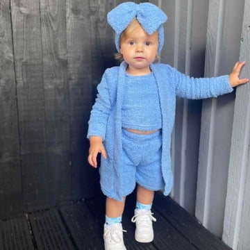 Bubbastop Kimmy 4 piece cosy shorts and cardigan set