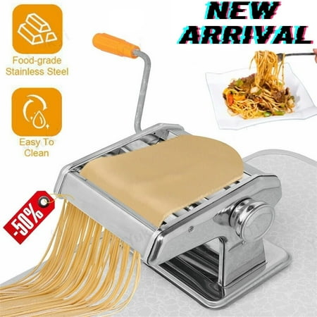 Fast Delivery! Stainless Steel Pasta Maker Machine Pasta Machine with Adjustable Thickness Setting Includes Cutter Hand Crank and Instructions 150 mm Stainless Steel
Fast Delivery! Stainless Steel Pasta Maker Machine Pasta Machine with Adjustable Thickness Setting Includes Cutter Hand Crank and Instructions 150 mm Stainless Steel