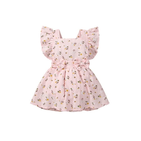 TFFR Baby Girls Romper Fly Sleeve Square Neck Bowknot Flower Princess Dress for 0-24 Months
TFFR Baby Girls Romper Fly Sleeve Square Neck Bowknot Flower Princess Dress for 0-24 Months